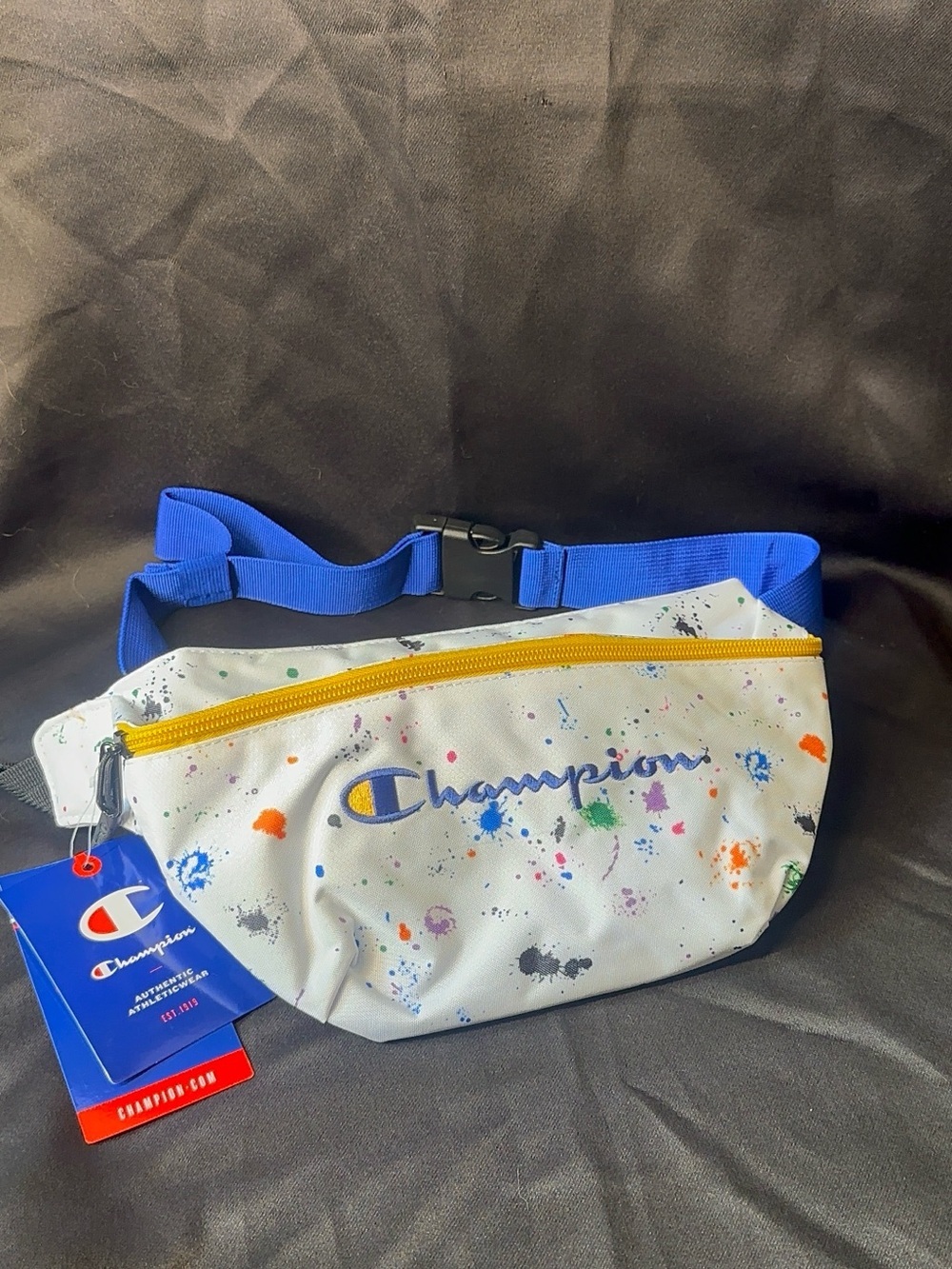 NWT Champion Paint Splatter
Waist Bag Fanny Pack White
Multicolor Belt Bag - Picture 10 of 10
